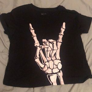 Skeleton rocker Crop top